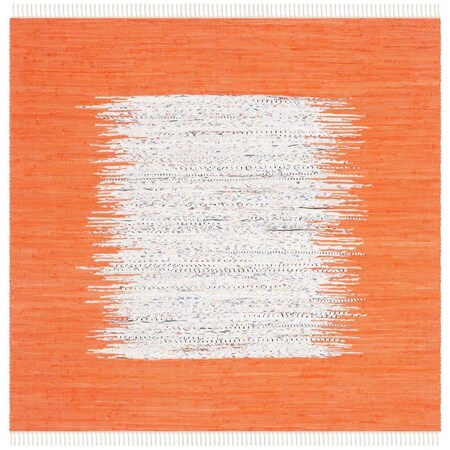 Safavieh 4 x 4 ft. Montauk Hand Woven Rug, Square - Ivory and Orange MTK711C-4SQ